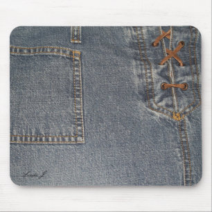 Laced Up Denim Mousepad