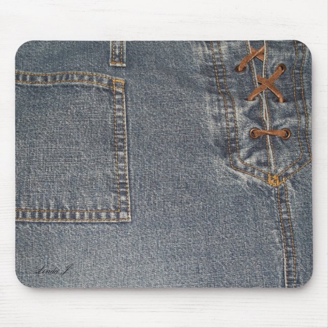Laced Up Denim Mousepad (Front)