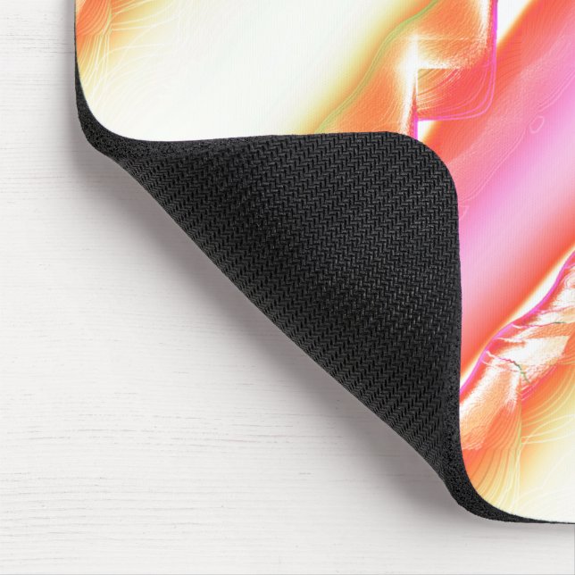 Lacelike on wide stripes in silky pink to beige    mouse pad (Corner)