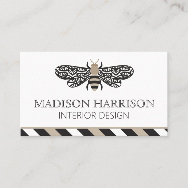 Lacewing Bee Personalized Business Cards (Front)