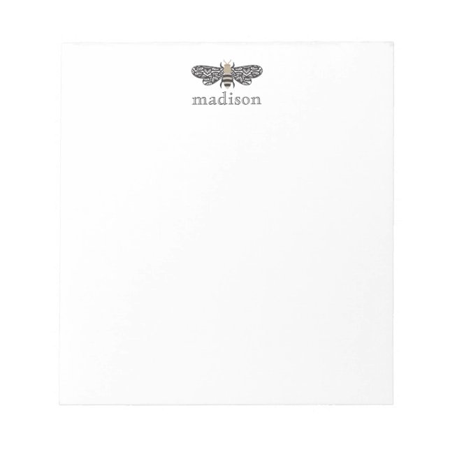 Lacewing Bee Personalized Notepad (Front)