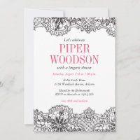 Lacey Lingerie Shower Invitation