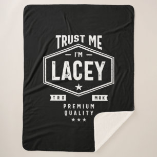 Lacey Personalized Name Birthday Sherpa Blanket