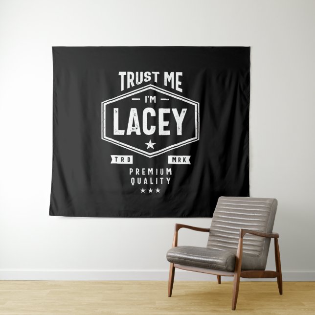 Lacey Personalized Name Birthday Tapestry (In Situ (Horizontal))