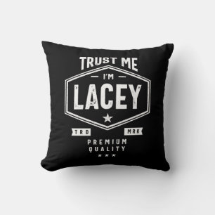 Lacey Personalized Name Birthday Throw Pillow