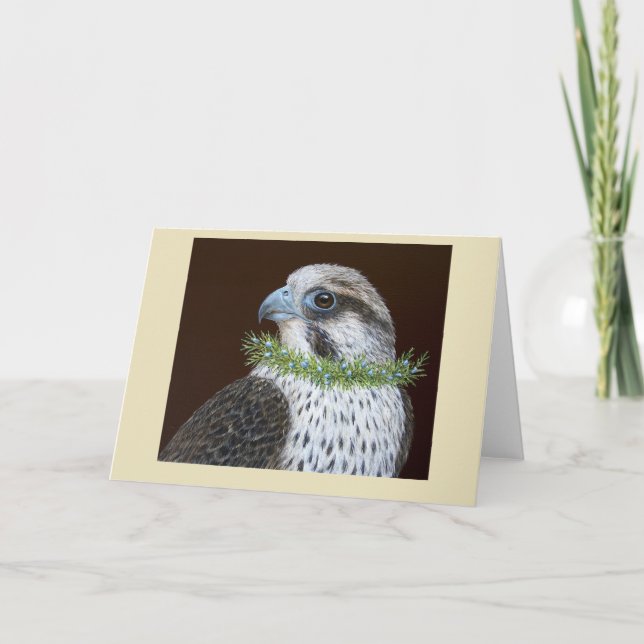 Lacey the peregrine falcon card (Front)