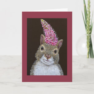 Lacey the squirrel greeting card
