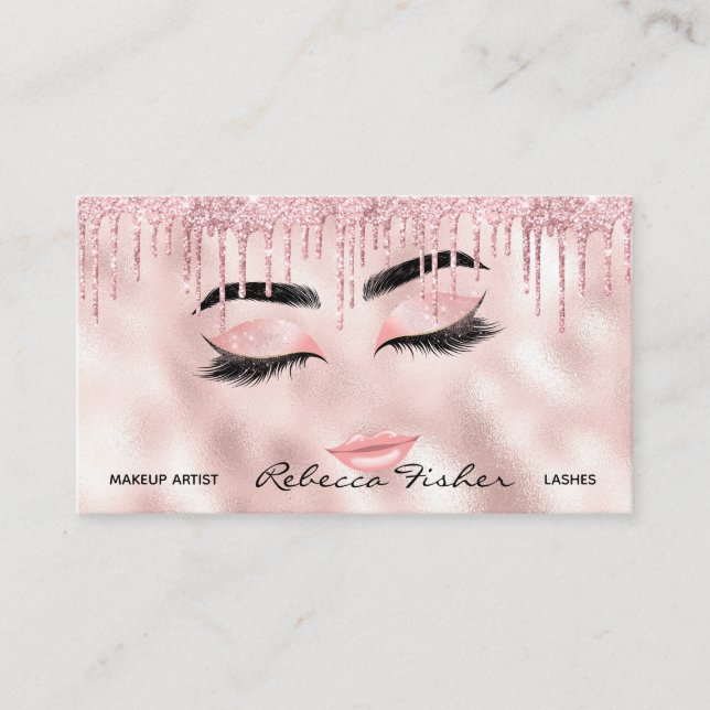 Lachettes de séchoir rose pâle Beauté Carte de ren (Devant)