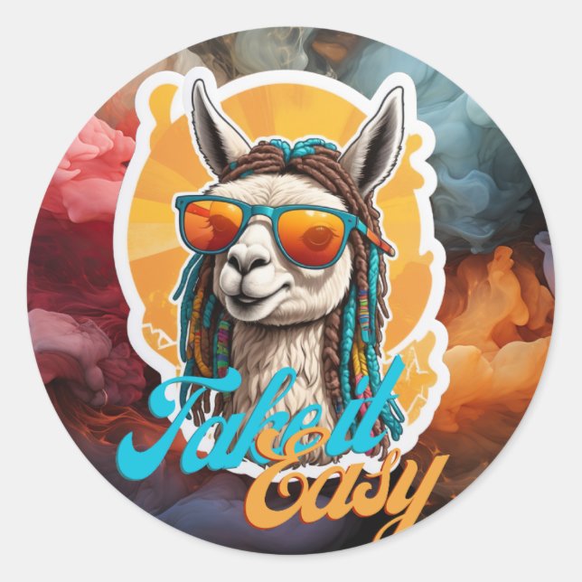 Lâchez-vous et profitez de la vie. Autocollant (Devant)