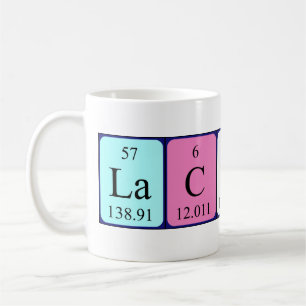 Lachlin tasse de nom de table périodique