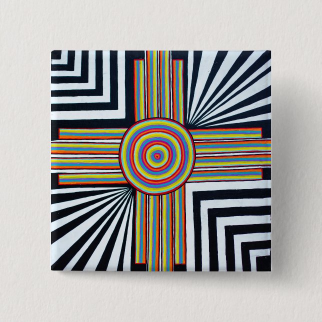 Laci's Zia 2 Inch Square Button (Front)