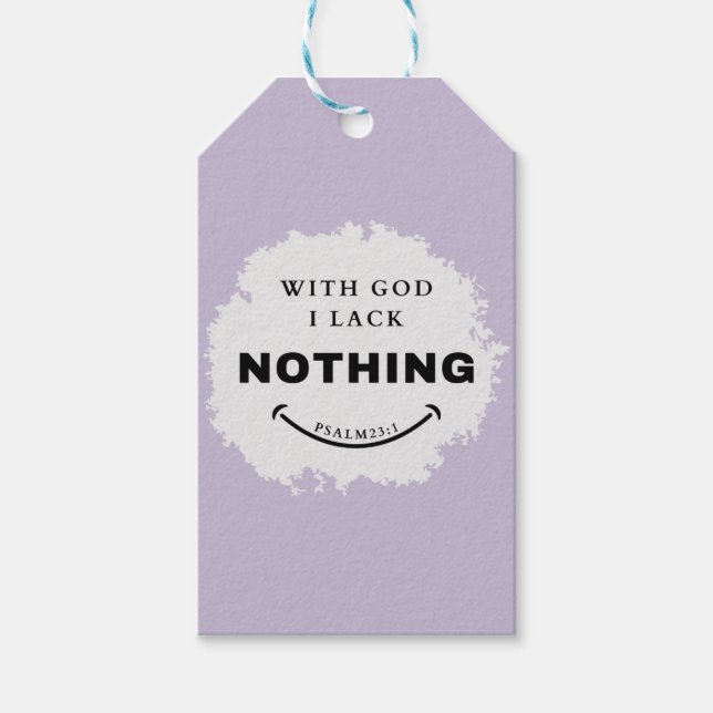 Lack Nothing Gift Tag (Front)