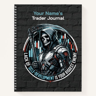 Lack of Self-Development Black Brick Cyber Reaper Notebook