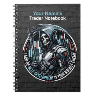 Lack of Self-Development Black Brick Cyber Reaper Notebook