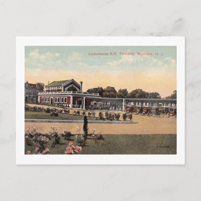 Lackawanna RR Station, Montclair NJ Vintage Postcard (Front)
