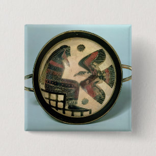 Laconian cup depicting Zeus and the eagle 2 Inch Square Button