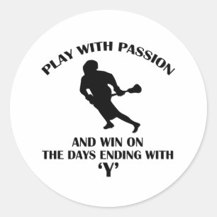 lacross design classic round sticker