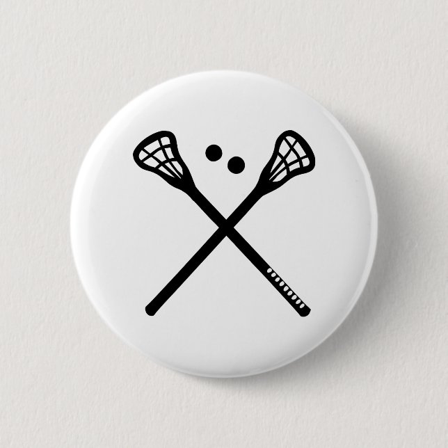 Lacrosse 2 Inch Round Button (Front)