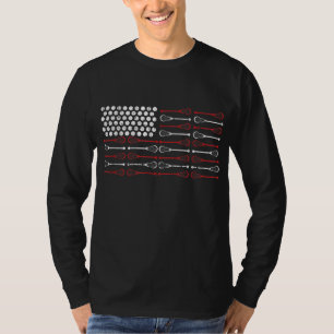 Lacrosse American Flag Lax Mom design T-Shirt