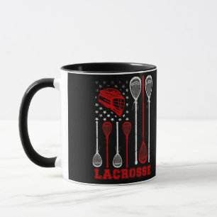 Lacrosse American Flag Lax Sport Mug