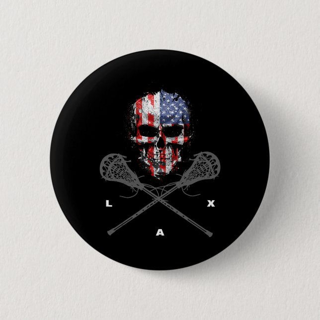 Lacrosse Apparel - Lacrosse 24  2 Inch Round Button (Front)