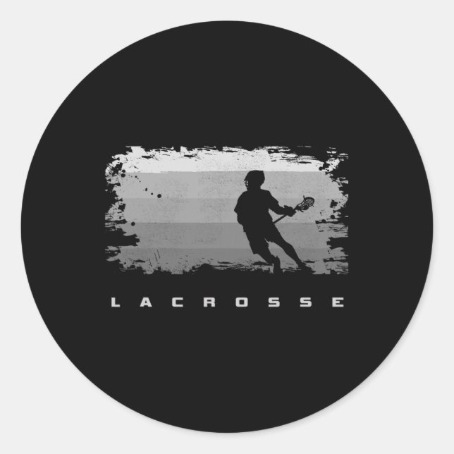 Lacrosse Apparel - Lacrosse 4  Classic Round Sticker (Front)