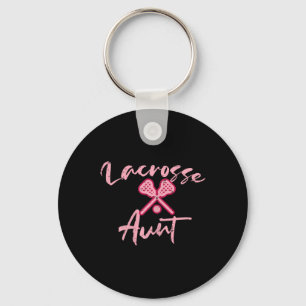 Lacrosse Aunt Cute Mothers Day Sports Aunty Auntie Keychain
