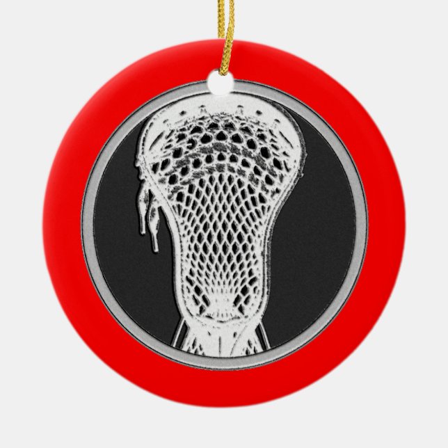 Lacrosse Award Ceramic Ornament (Front)