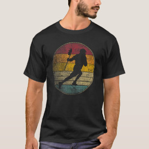 Lacrosse Ball Stick  Retro Style Vintage  70s 80s T-Shirt