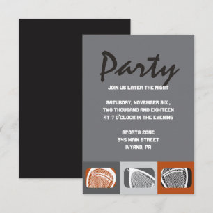 LACROSSE Bar Mitzvah Invitation Reception Card