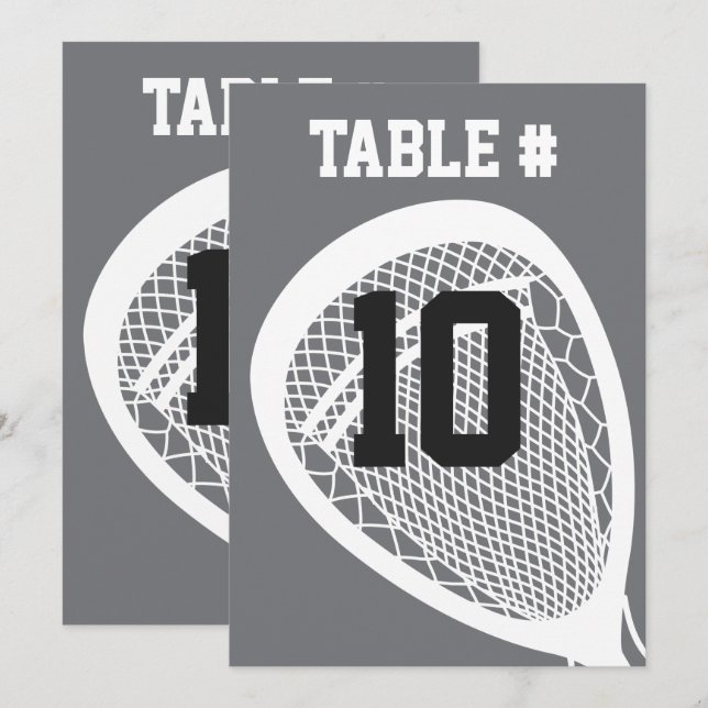 LACROSSE Bar Mitzvah TABLE CARTE DE SIÈGE (Devant / Derrière)