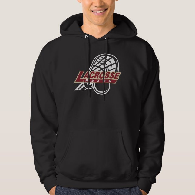 Lacrosse Black Hooded Sweatshirt (Front)