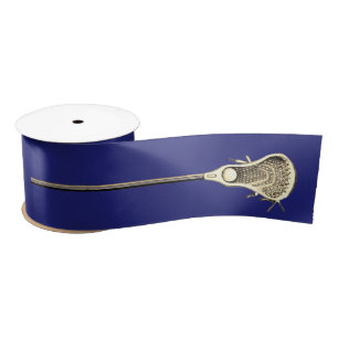 Lacrosse Blue Satin Ribbon