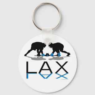 Lacrosse Boys LAX Blue Keychain