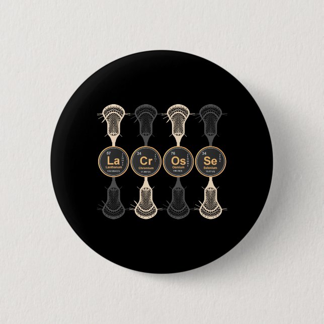 Lacrosse Chemist Science 2 Inch Round Button (Front)