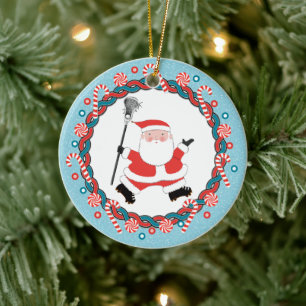 Lacrosse Christmas Collectable Ceramic Ornament