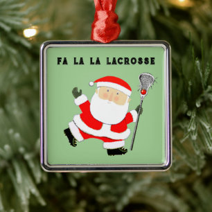 Lacrosse Christmas Collectable Metal Ornament