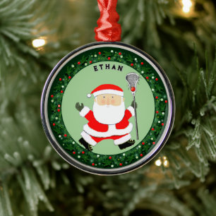 Lacrosse Christmas Collectable Metal Ornament