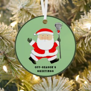 Lacrosse Christmas Collectable Metal Ornament