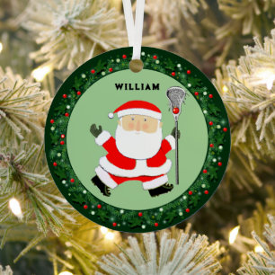 Lacrosse Christmas Collectable Metal Ornament