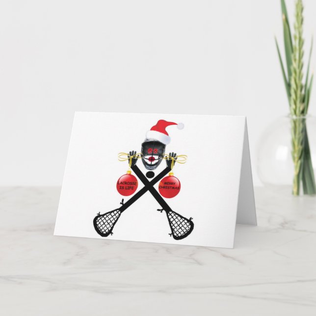 Lacrosse Christmas Holiday Card (Front)