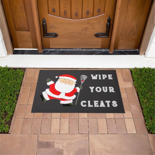Lacrosse Christmas Holiday Doormat (Outdoor)