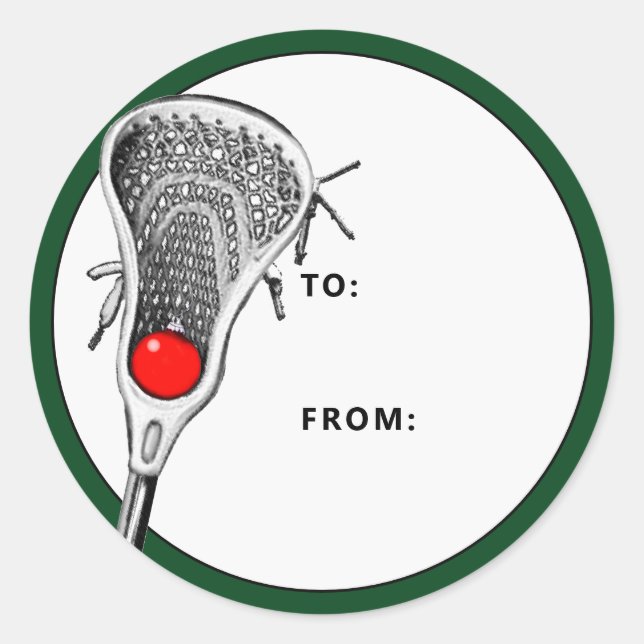 Lacrosse Christmas Holiday Gift Tags (Front)