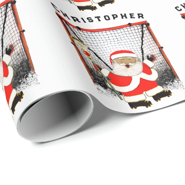 Lacrosse Christmas Holiday Gift Wrapping Paper (Roll Corner)