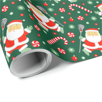 Lacrosse Christmas Holiday Gift Wrapping Paper