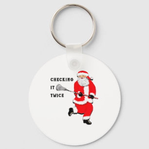 Lacrosse Christmas Keychain