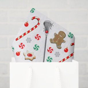 Lacrosse Christmas Pattern Tissue Paper
