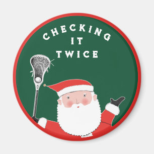Lacrosse Christmas Stocking Stuffer Magnet