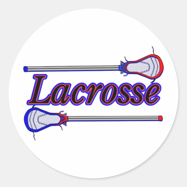 Lacrosse Classic Round Sticker (Front)