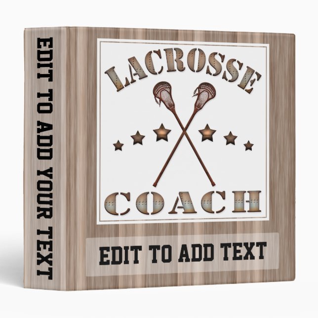 Lacrosse Coach Binder (Front/Spine)